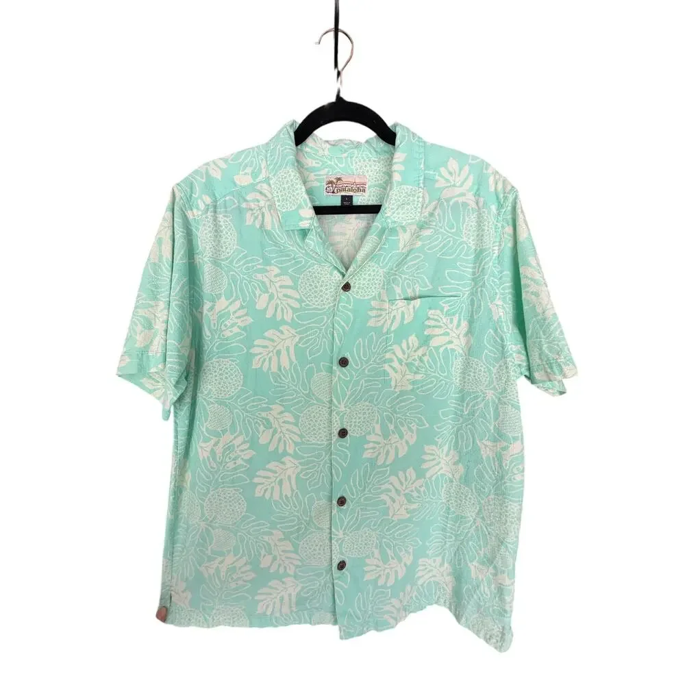 Patagonia Pataloha Jaquan Aloha Shirt Large Tropical Organic Cotton Resort Vacay